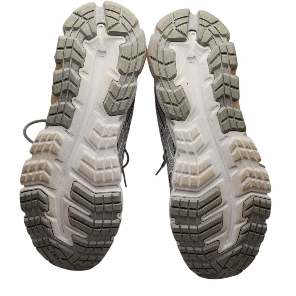 Asics Gel-Quantum‎ 90 3 Grey White Cream Womens Shoes Size 8.5 1202A040
